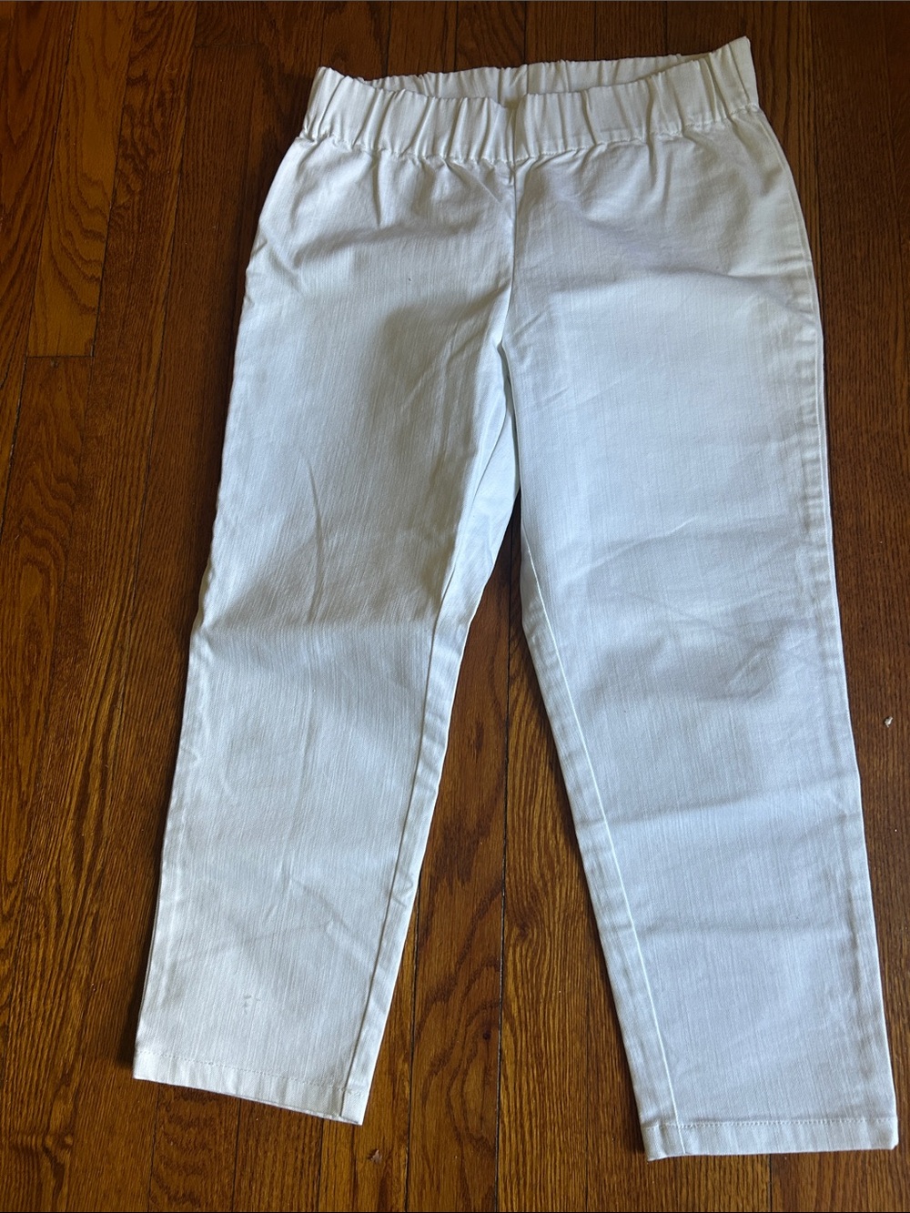 Soft Surroundings White Elastic Waist Joggers